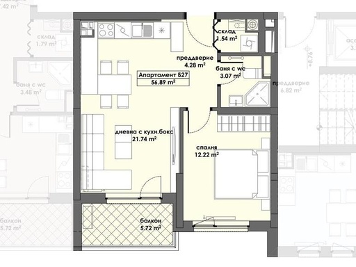 Апартамент 27, Етаж 4 (Блок 2)