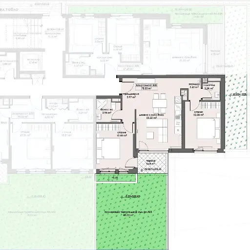 Апартамент 3, Етаж 1 (Блок 1)